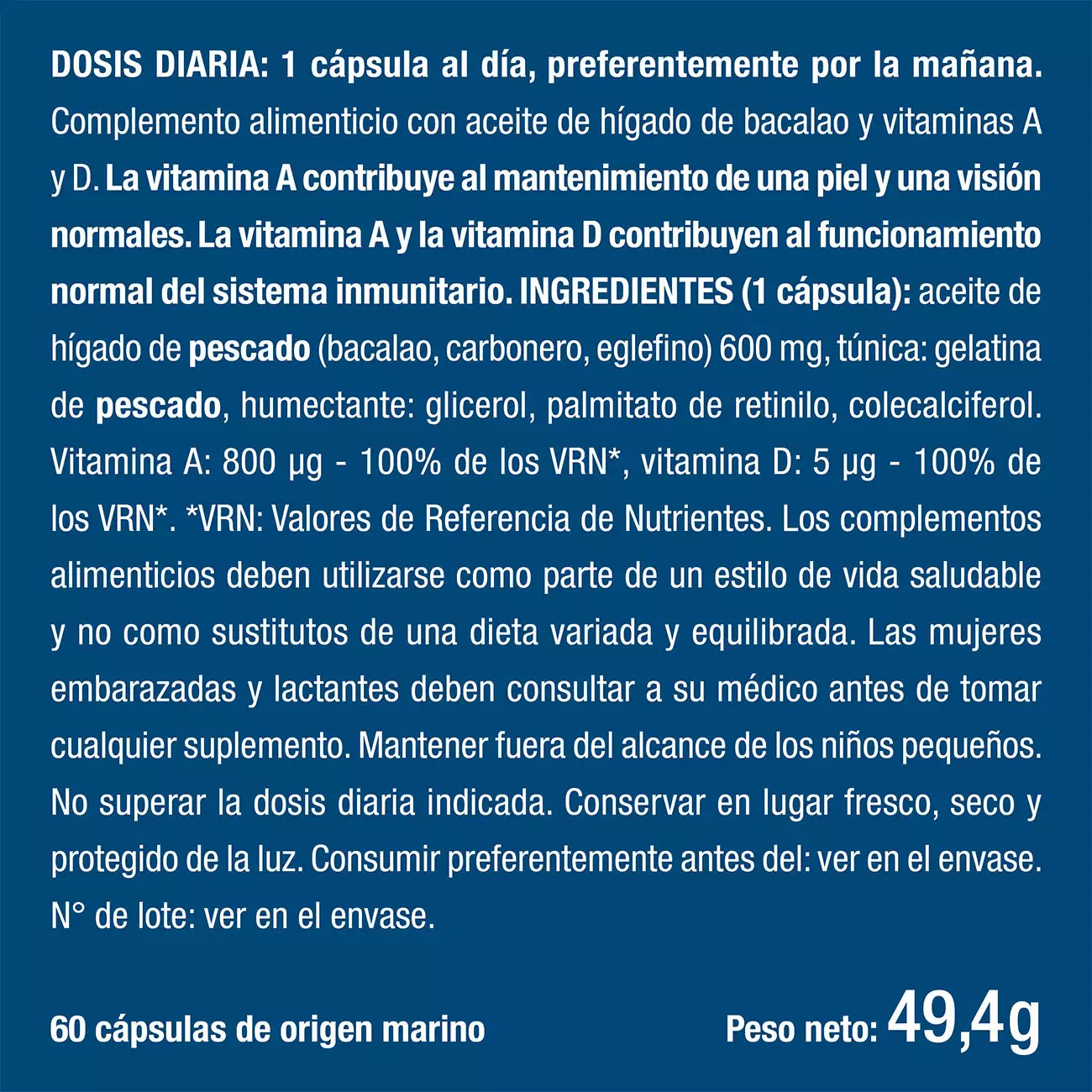 Beneficios y contraindicaciones de Aceite de hígado de bacalao