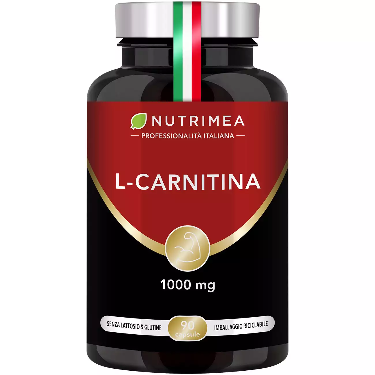 Sfondo bianco del portapillole L-Carnitina