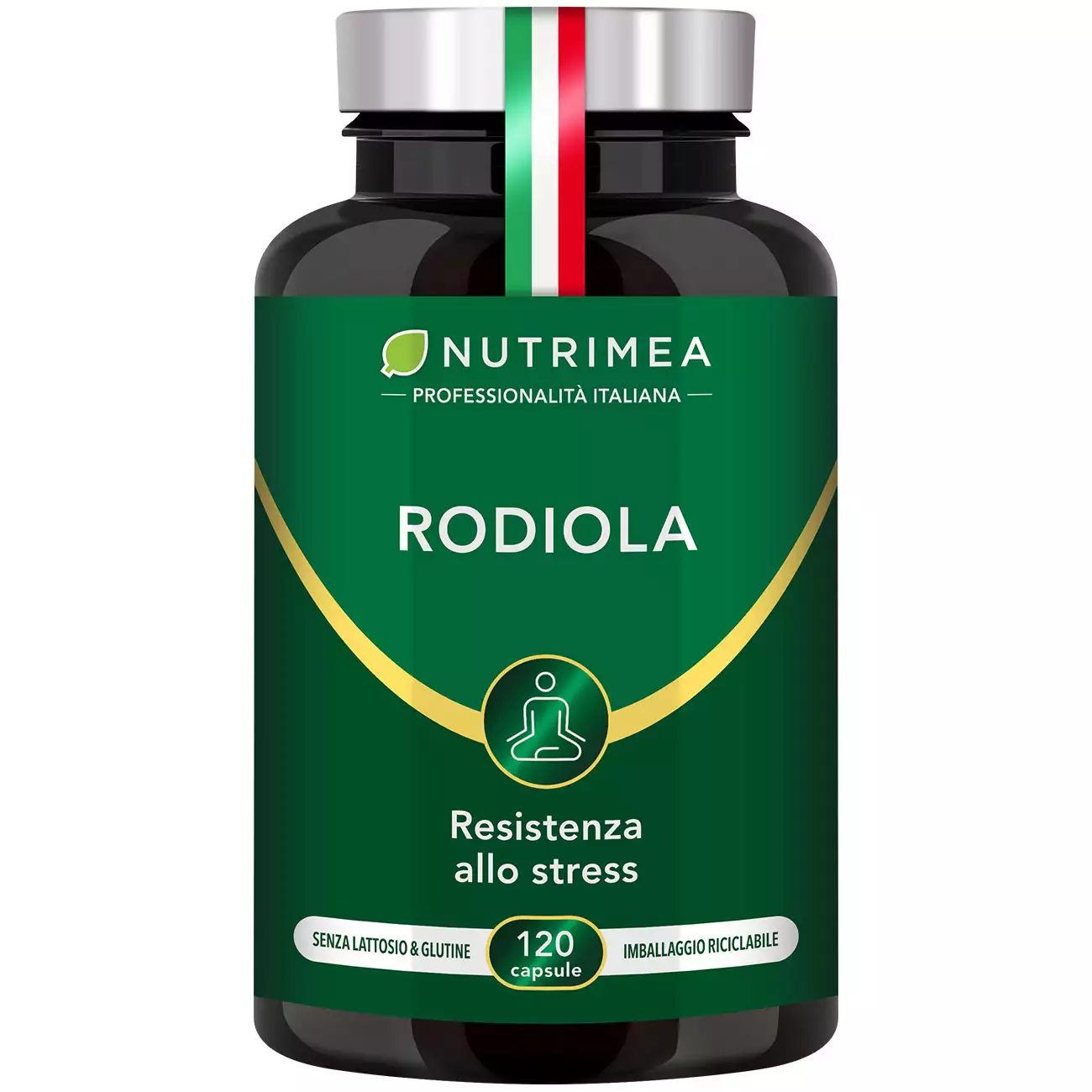 Sfondo bianco del portapillole Rodiola