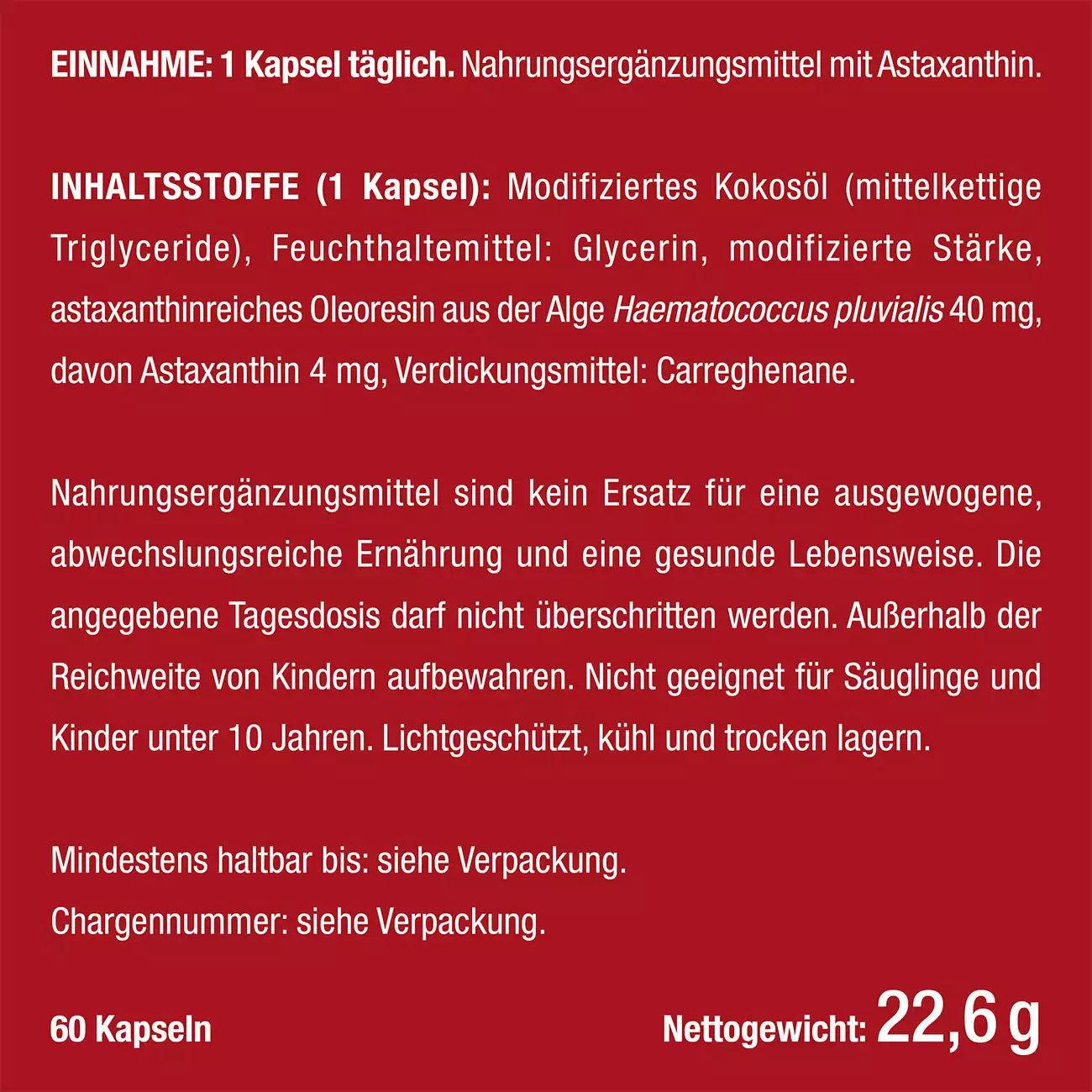 Vorteile und Risiken von Astaxanthin