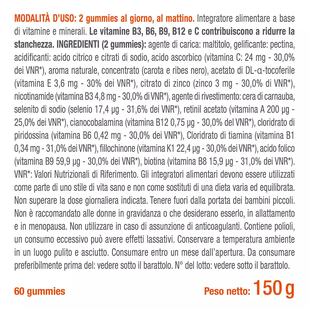 Benefici e controindicazioni di Gummies Vitalità