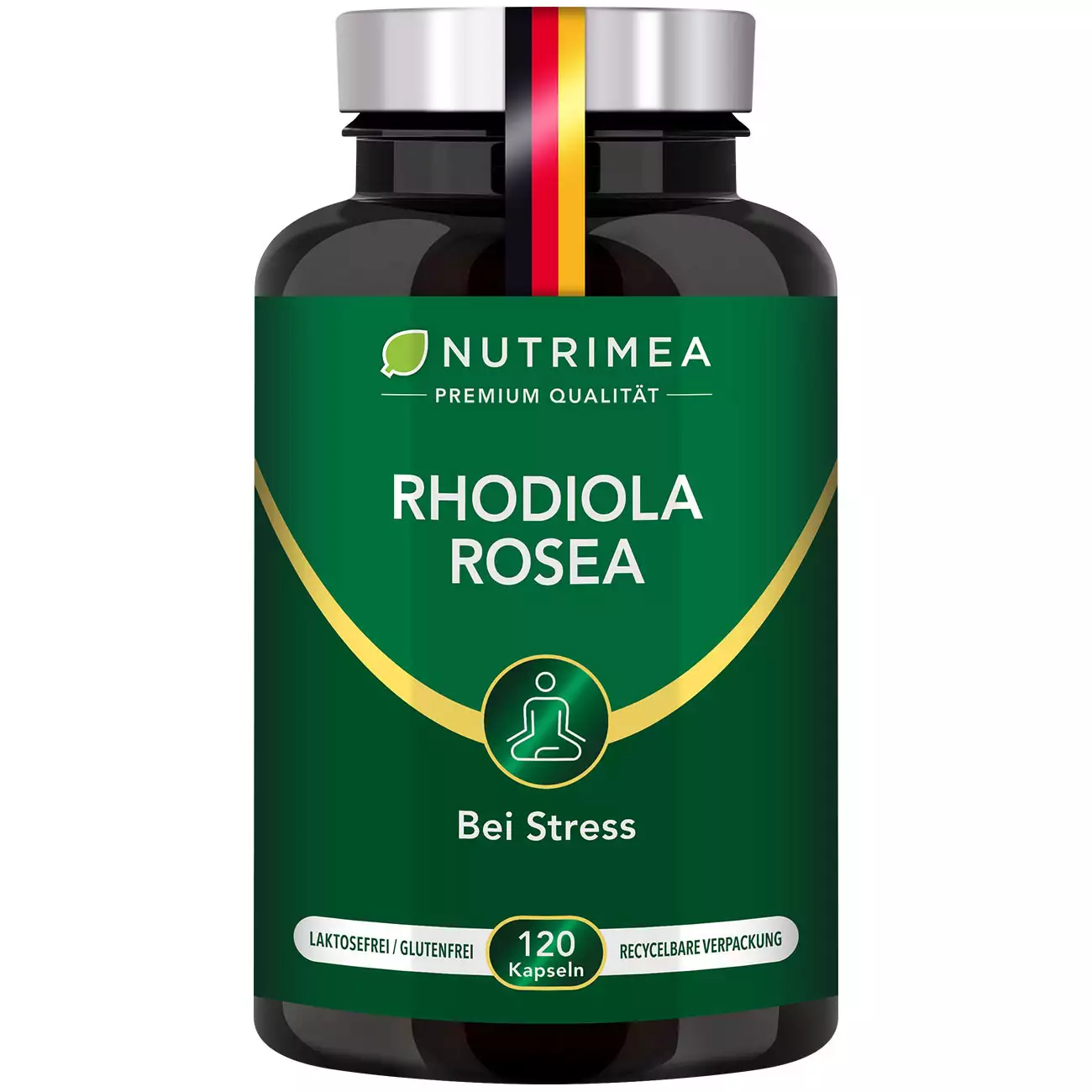 Weißer Hintergrund der Pillenbox von Rhodiola Rosea