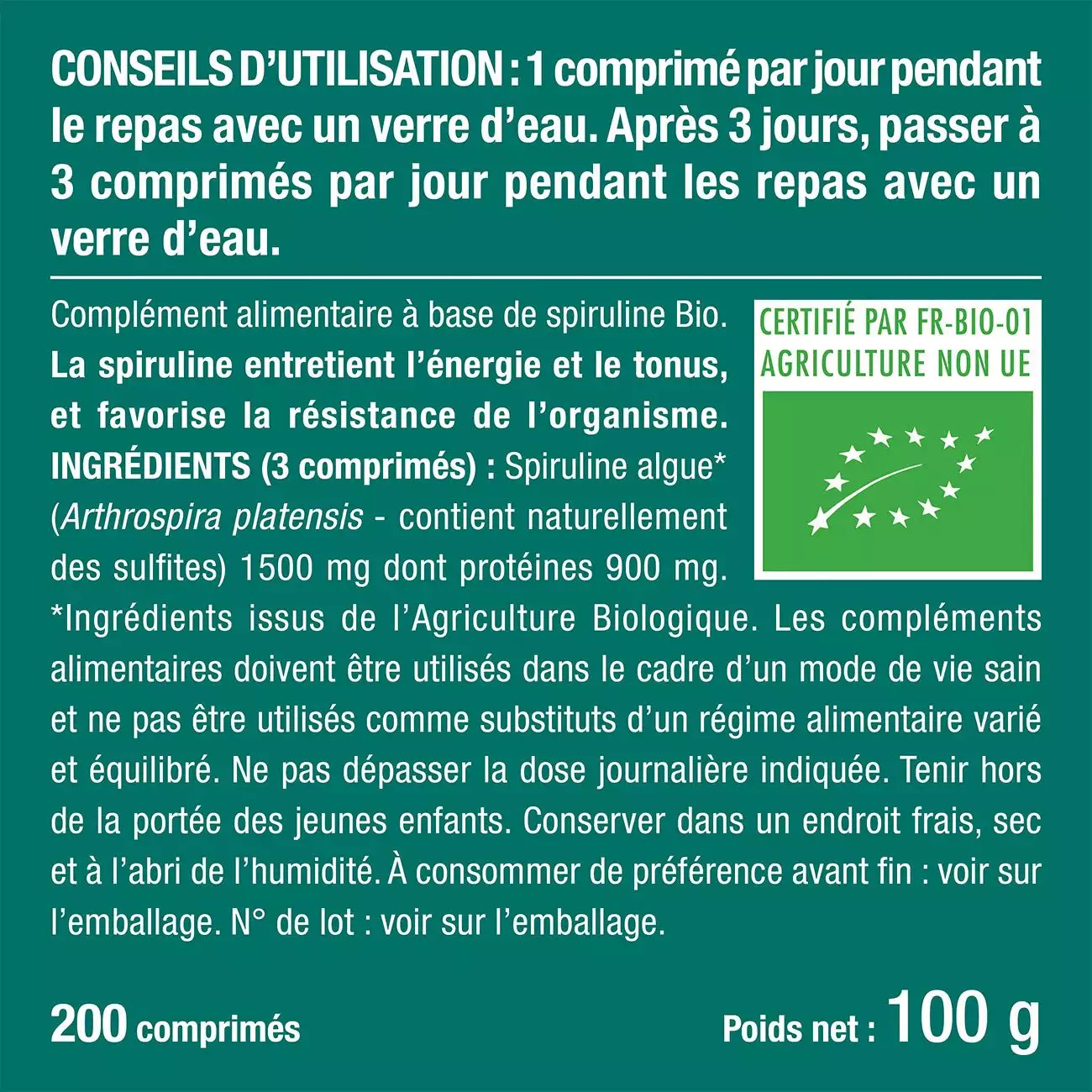 Trio VEGAN - Spiruline, Vitamine B12 & Vitamine D en complément alimentaire