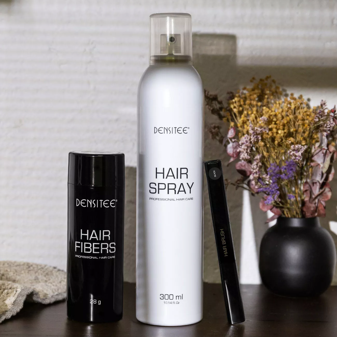Verdichtender Haarpuder mit Fixierspray Verdichtender Haarpuder mit Fixierspray