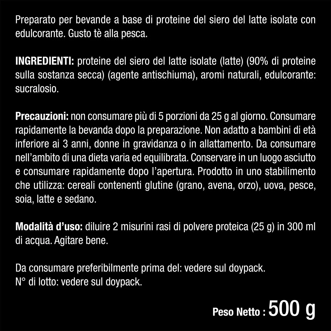 ingredienti clear whey