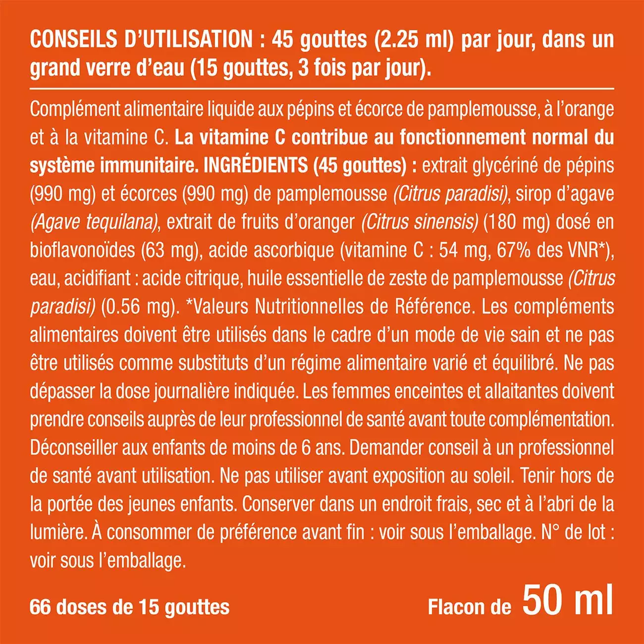 Bienfaits et contre indications pour Extrait de Pépins de Pamplemousse - EPP