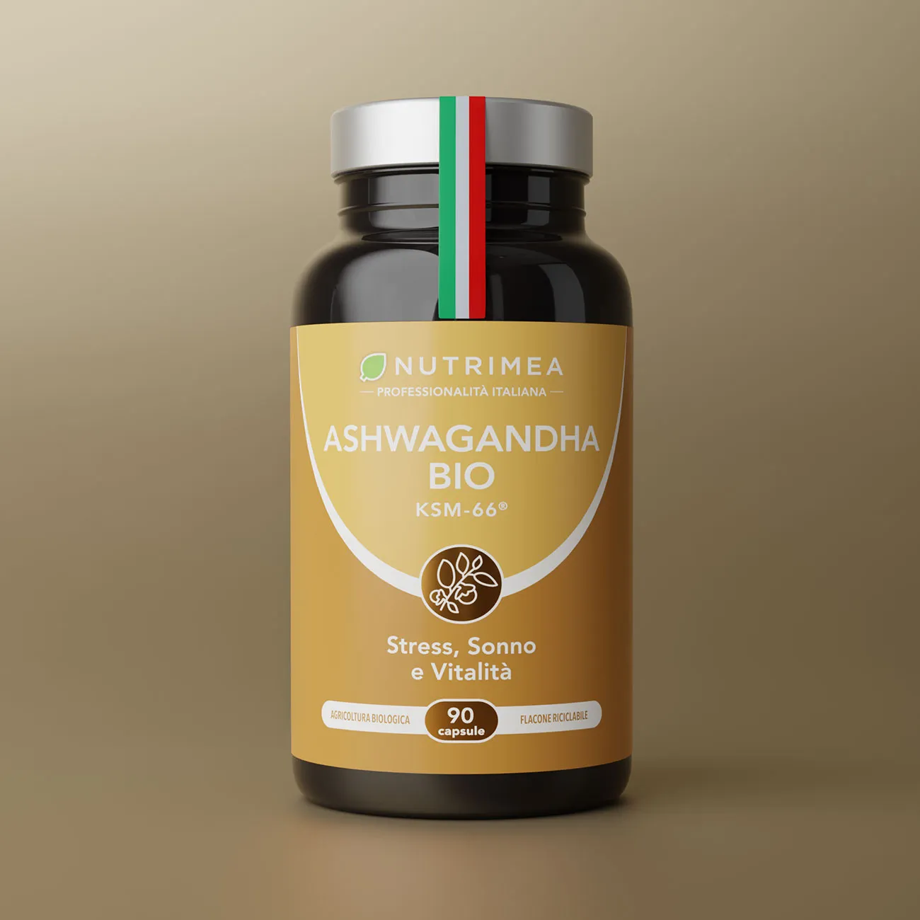 Integratore alimentare ashwagandha bio ksm66 per il benessere fisico e mentale
