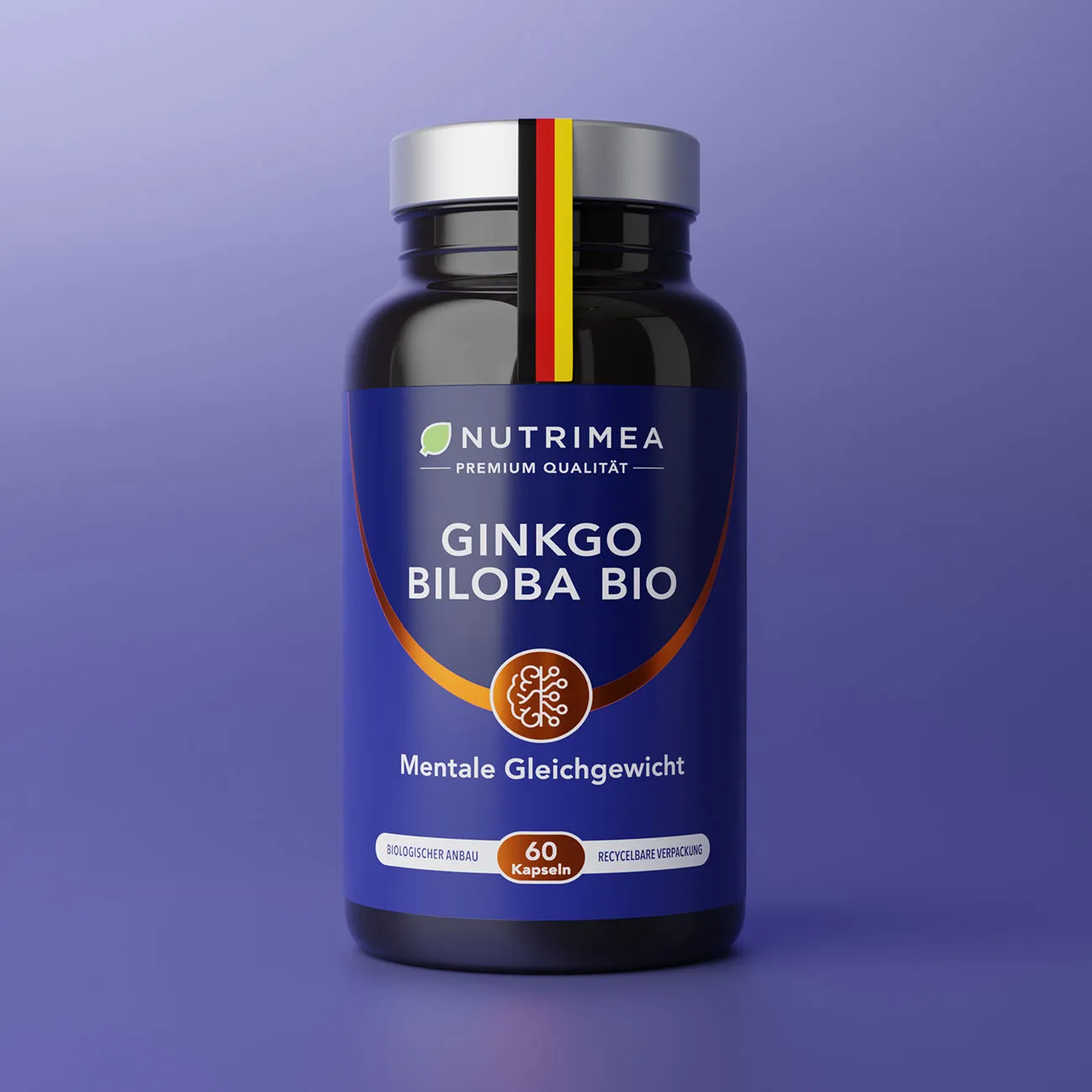 Packshot des Nahrungsergänzungsmittels Ginkgo Bio von Nutrimea Packshot des Nahrungsergänzungsmittels Ginkgo Bio von Nutrimea