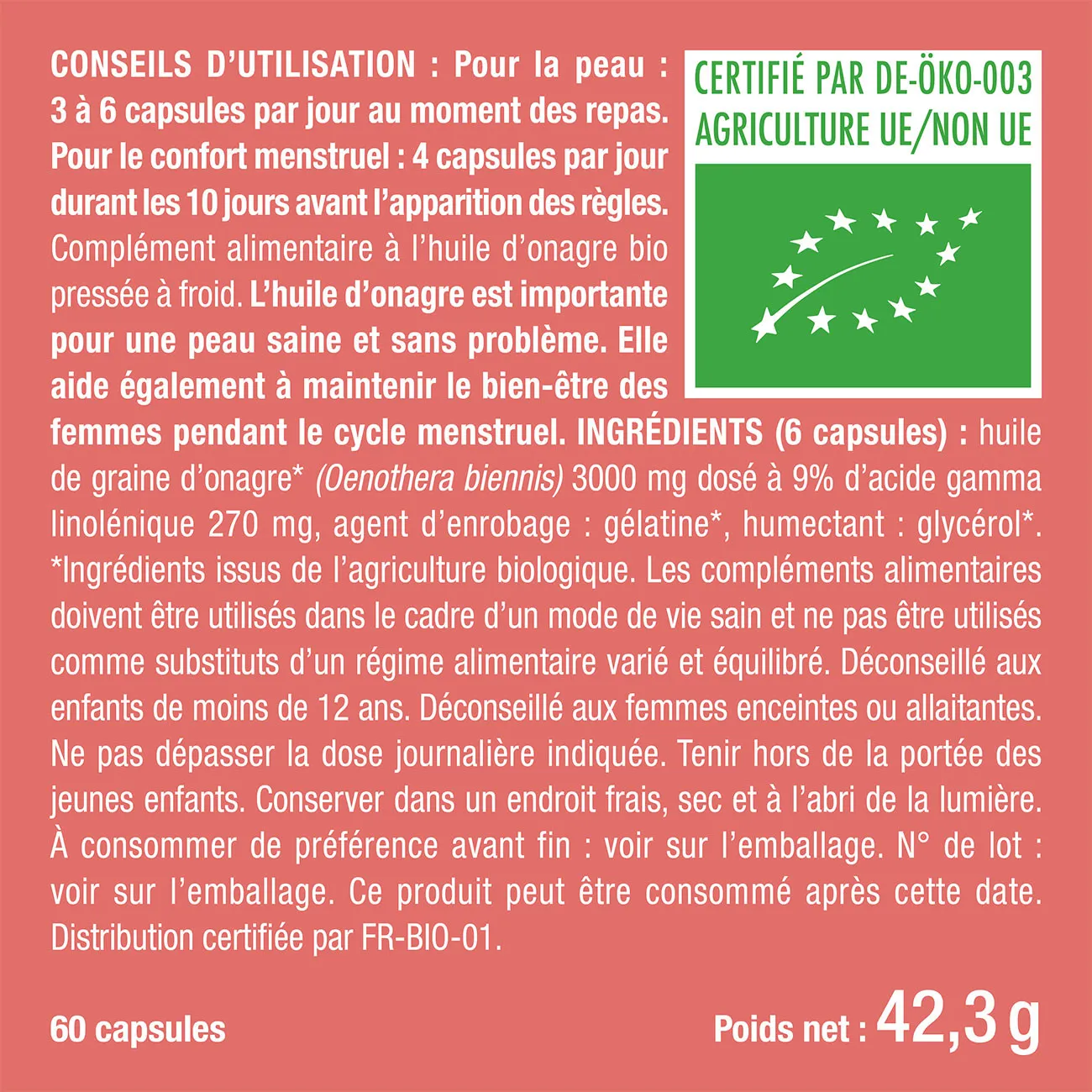 Bienfaits et contre indications pour Huile d'onagre Bio Bienfaits et contre indications pour Huile d'onagre Bio