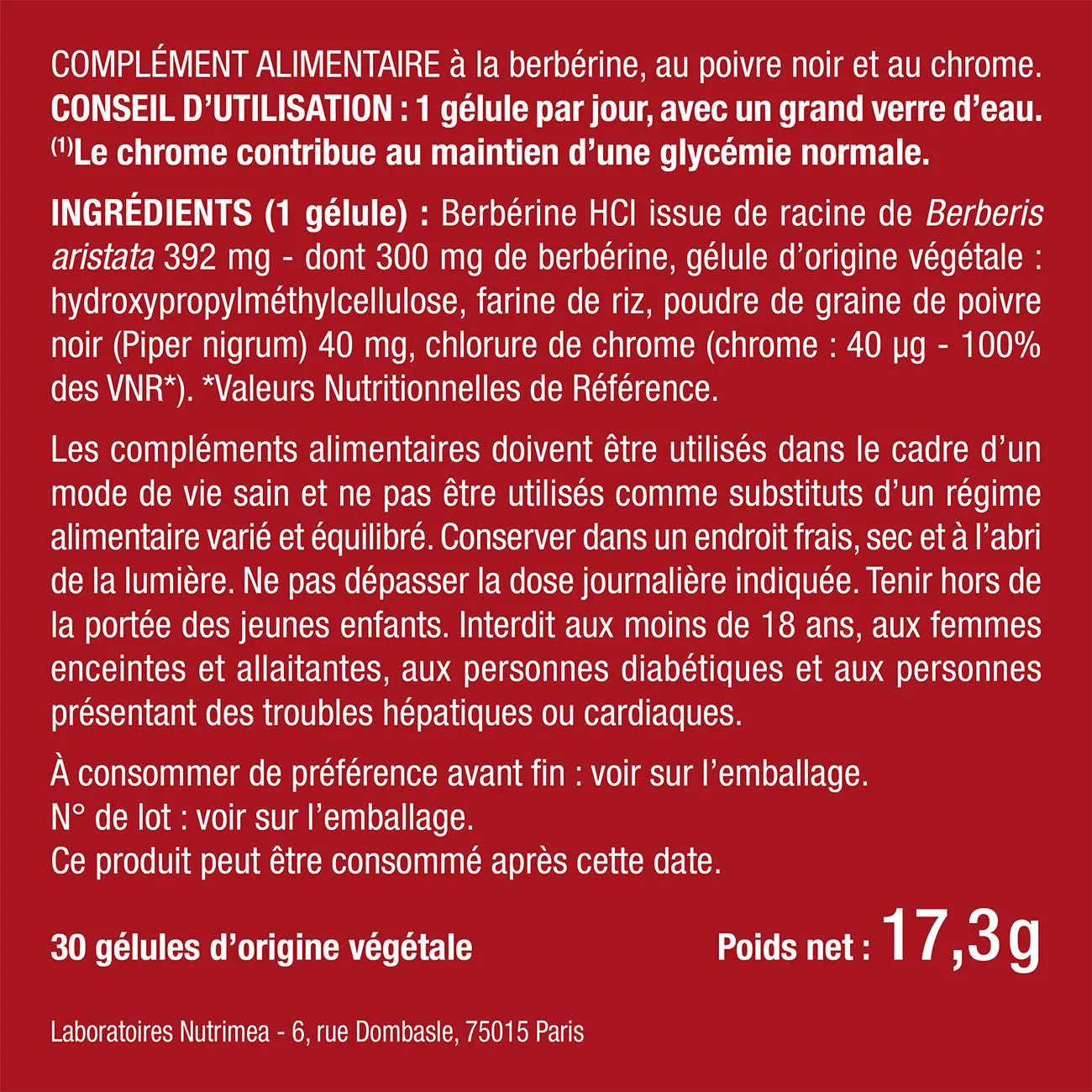 Berbérine Berbérine