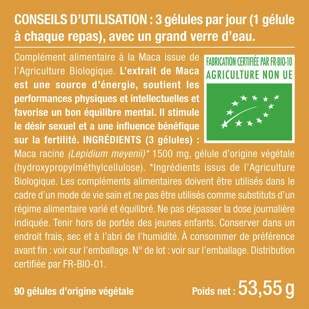Bienfaits et contre indications pour Maca Bio