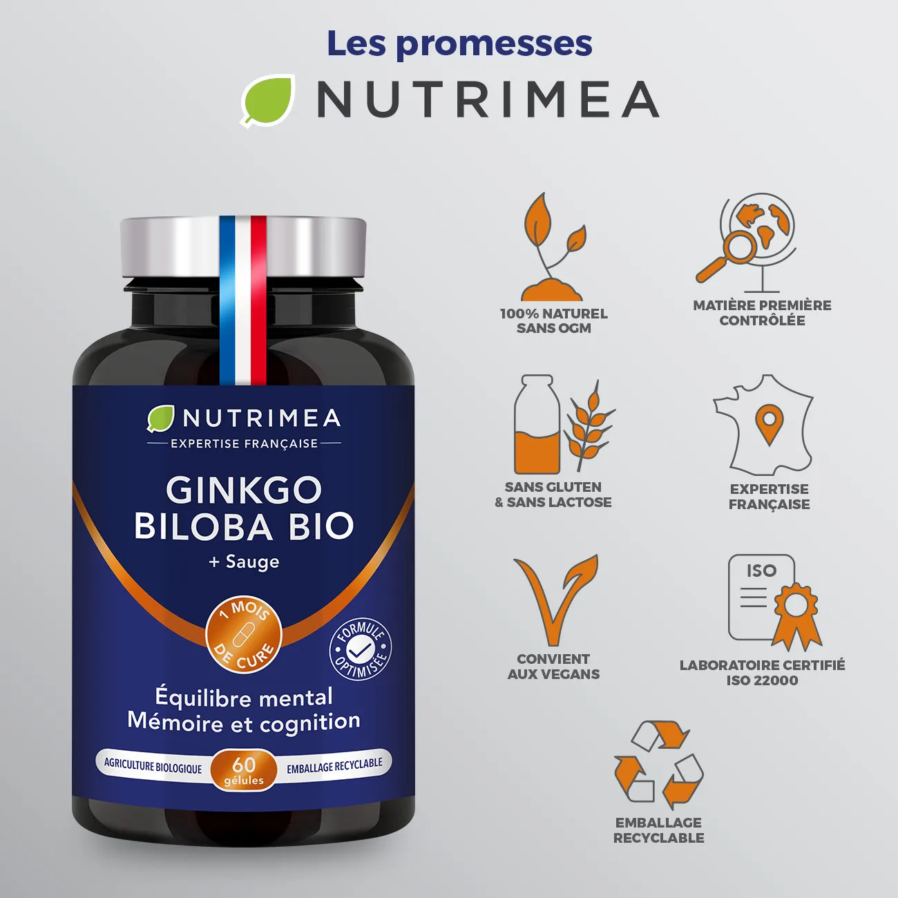 Gélules de Ginkgo Biloba Bio