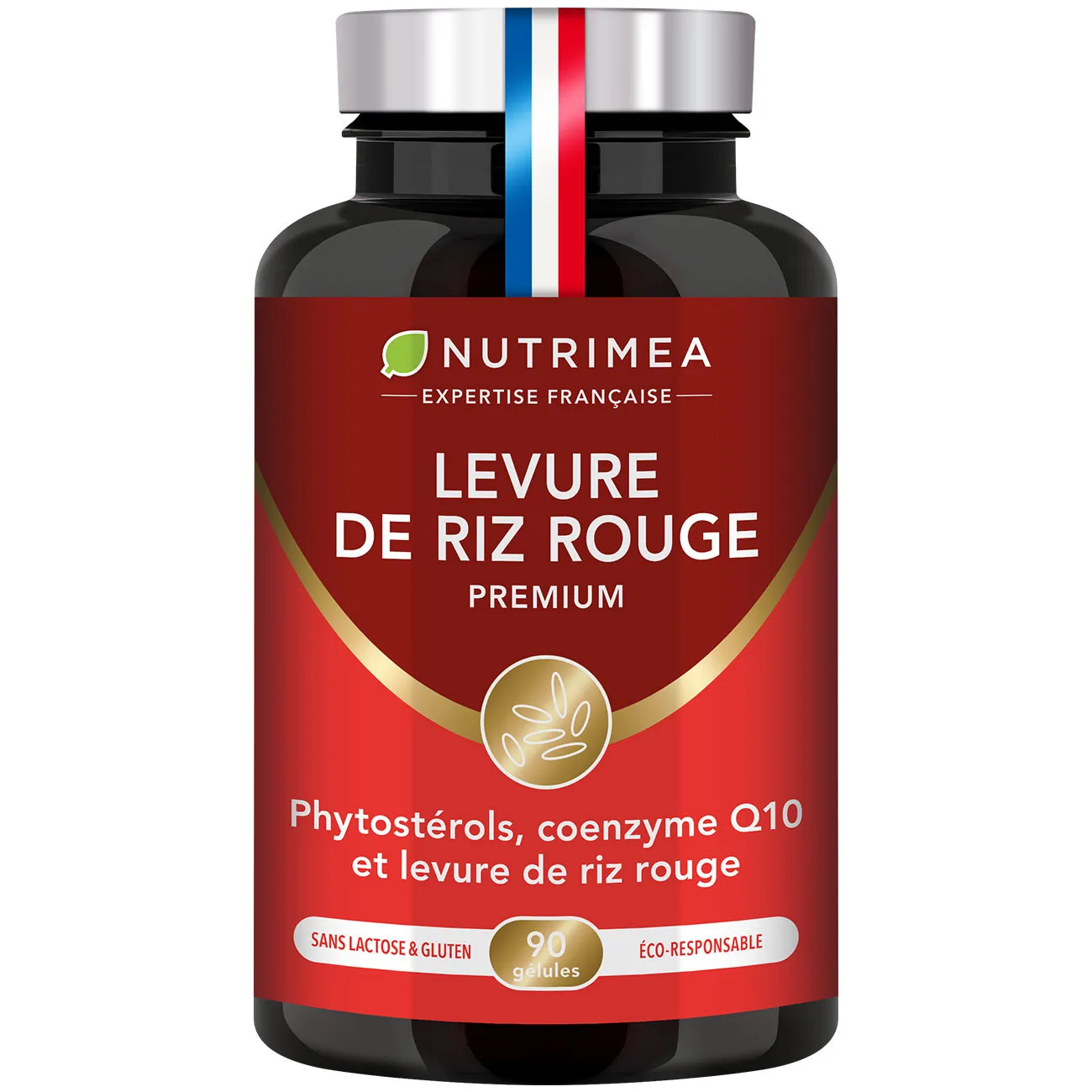 Fond blanc du pilulier de Levure de riz rouge Premium