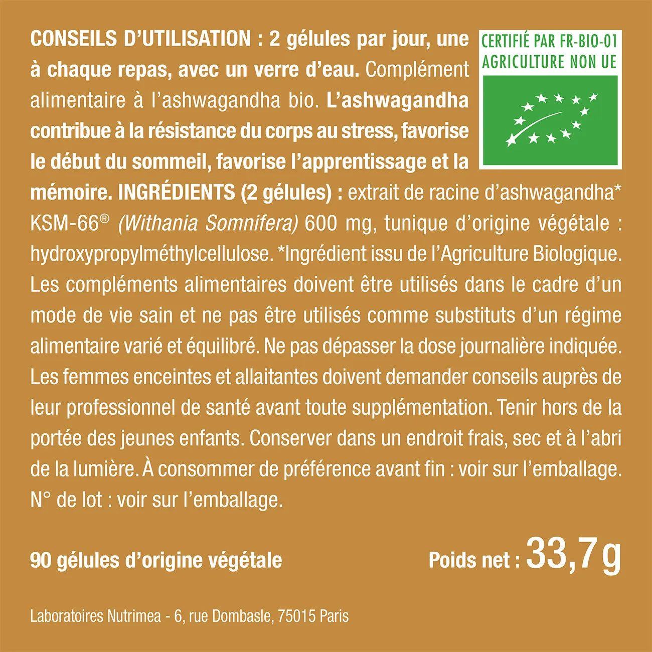 Bienfaits et contre indications pour Ashwagandha Bio