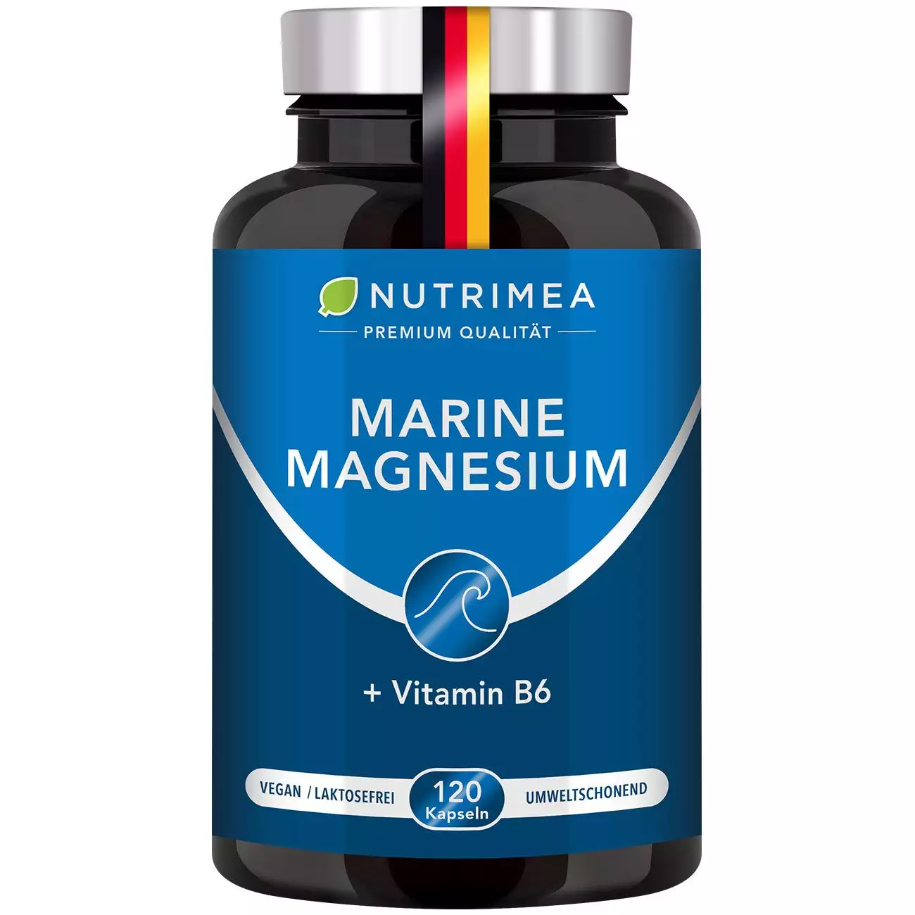 Weißer Hintergrund der Pillenbox von Magnesium Mare + Vitamin B6