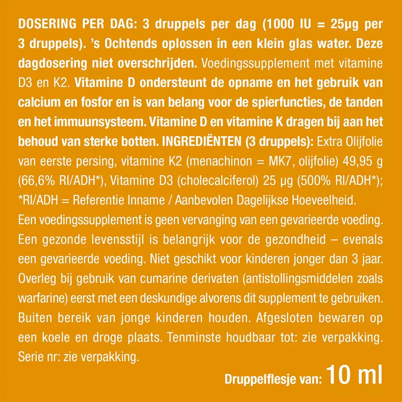 Witte achtergrond van het pillendoosje VITAMINE D3 K2