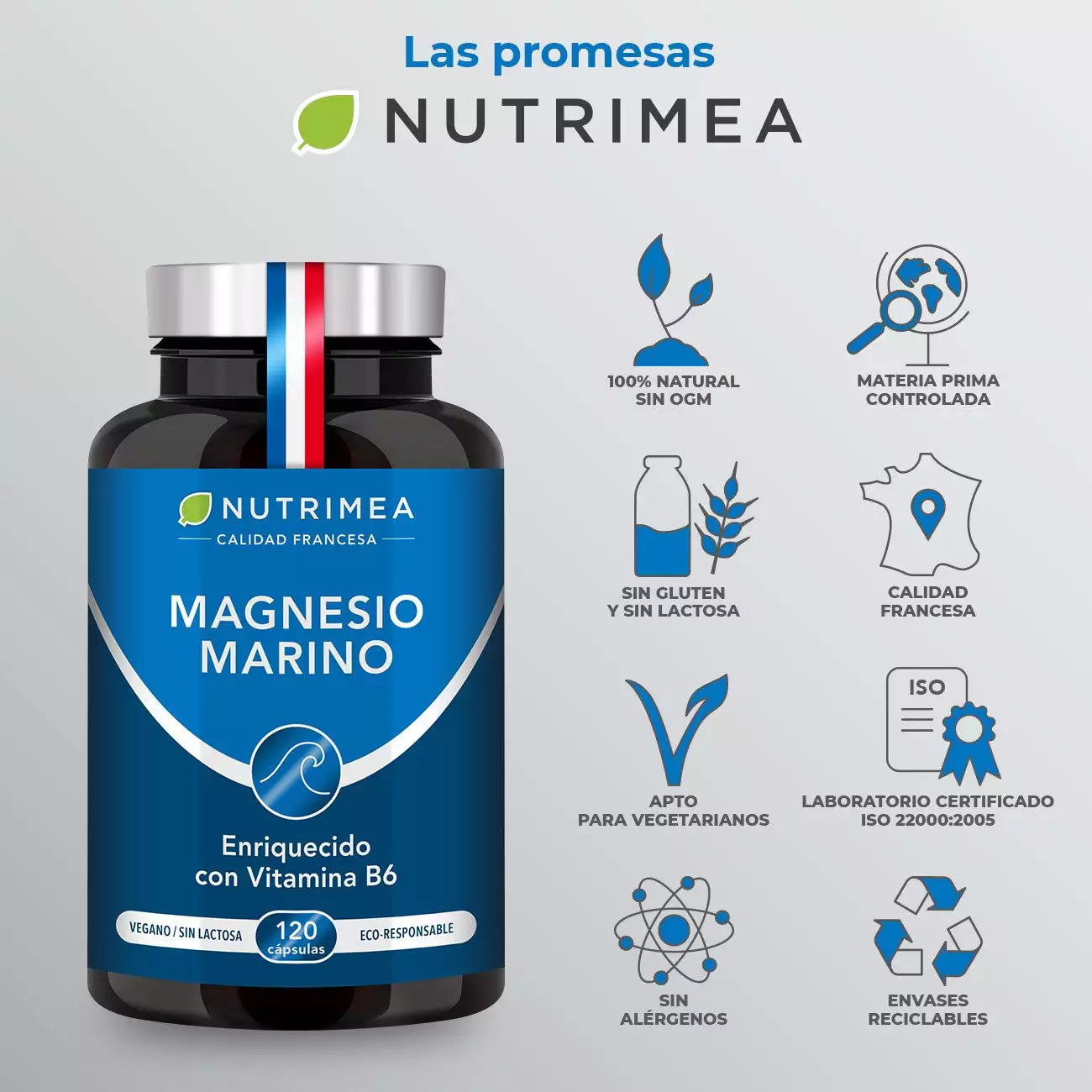 Cápsulas de Magnesio Marino y Vitamina B6